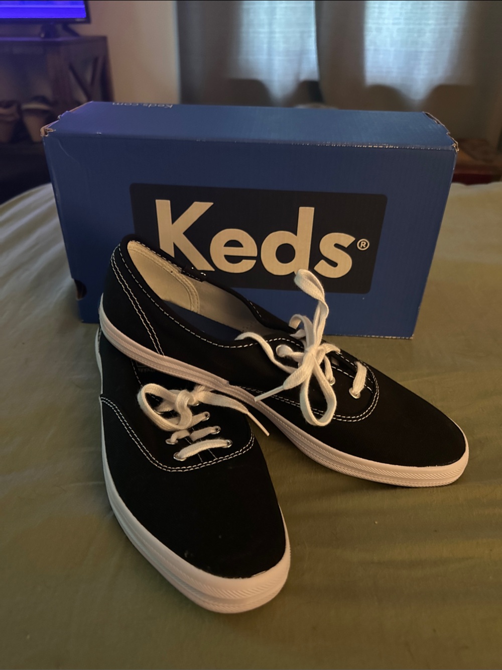 Keds Women’s Black & White Canvas Sneakers